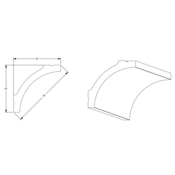 Cornisa 67mm x 67mm x 2000mm caja x 5 unidades - Image 3