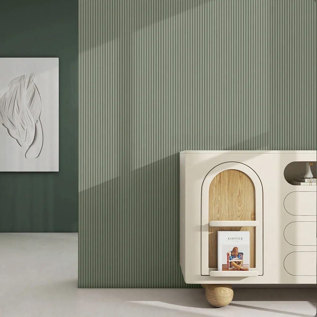 Revestimiento de Pared Interior Flat 3D Verde Aqua - Image 2