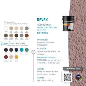 REVEX Revestimiento Acrílico decorativo de efecto texturado