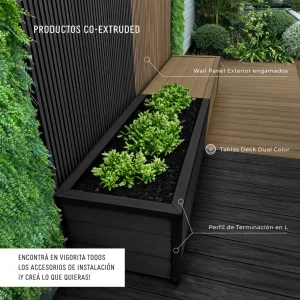 Deck Co-Extruded Dual Color Teak + Charcoal