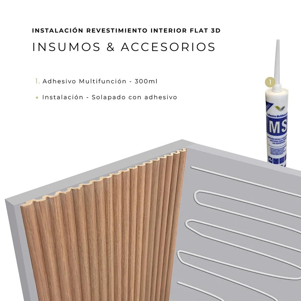 Revestimiento de Pared Interior Flat 3D Oak - Image 4