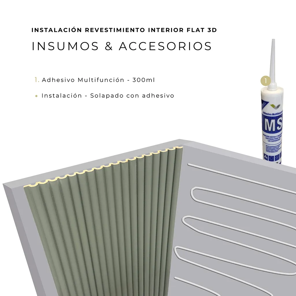 Revestimiento de Pared Interior Flat 3D Verde Aqua - Image 11