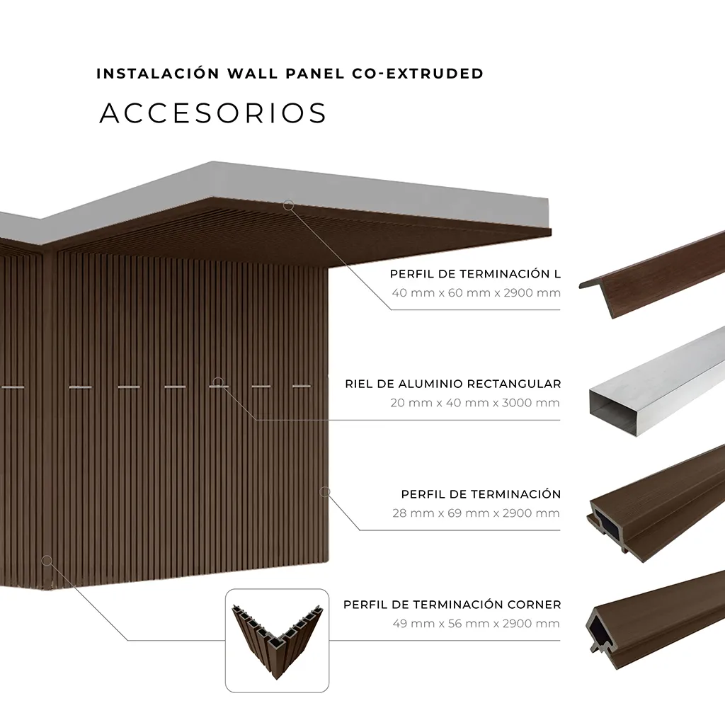 Revestimiento de Pared Wall Panel Exterior Co-Extruded - Ipe - Image 8